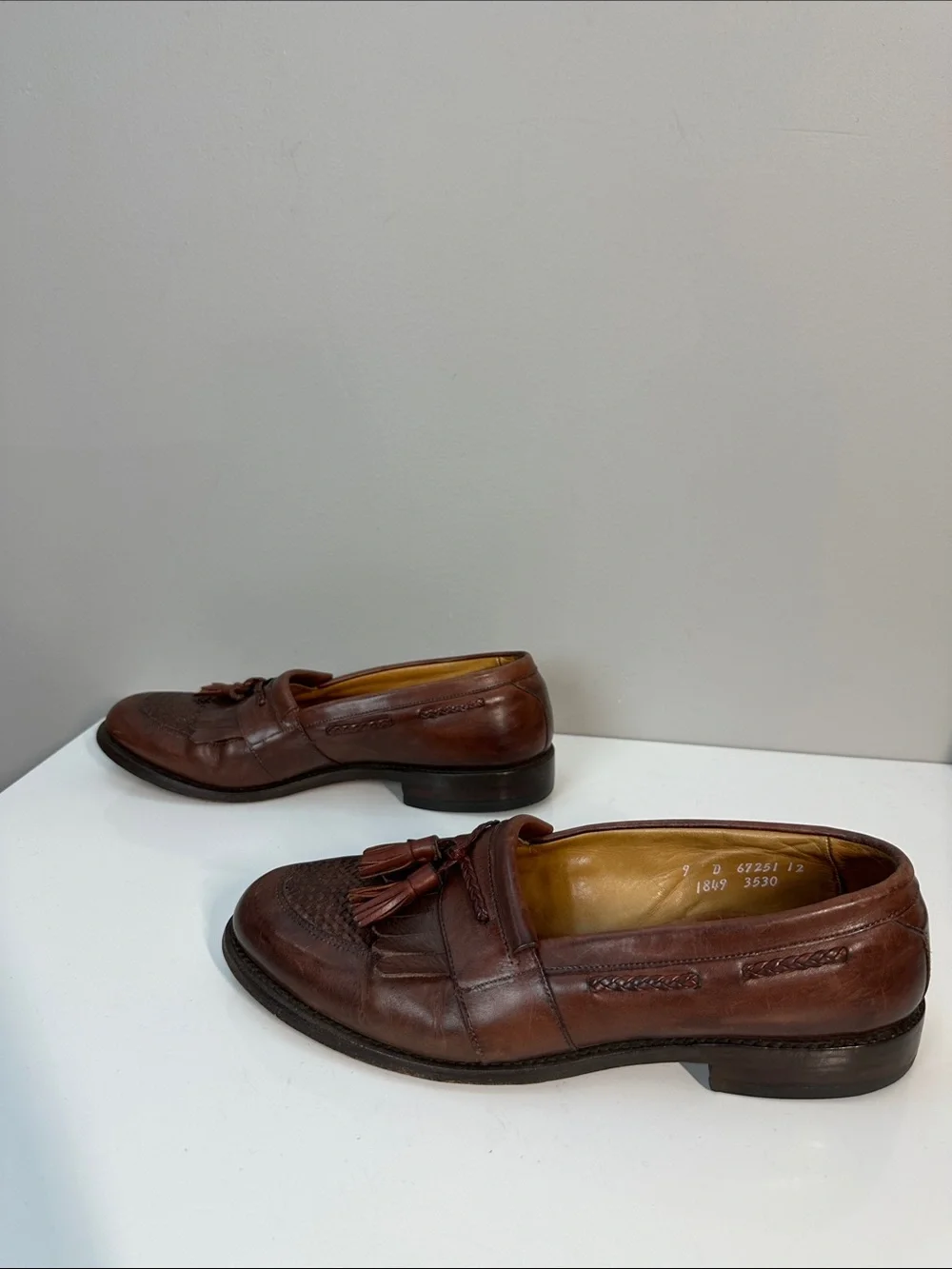 Allen Edmonds Cody Tassel Men’s Brown Leather Casual Dress Shoes Size 9